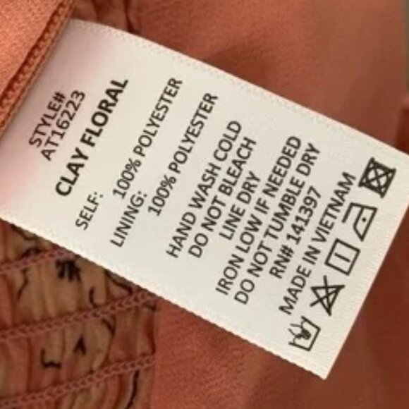 REVOLVE -ASTR -THE LABEL Ruffled Shirred Clay Floral Cami Top Size L - Picture 15 of 16